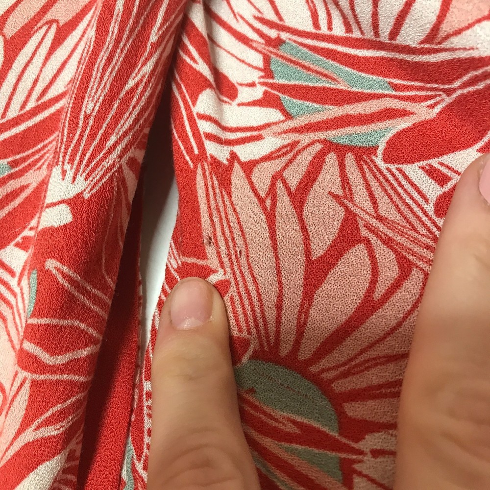 Free People Libby Convertible Red Floral Halter Dress Large - Picture 8 of 9